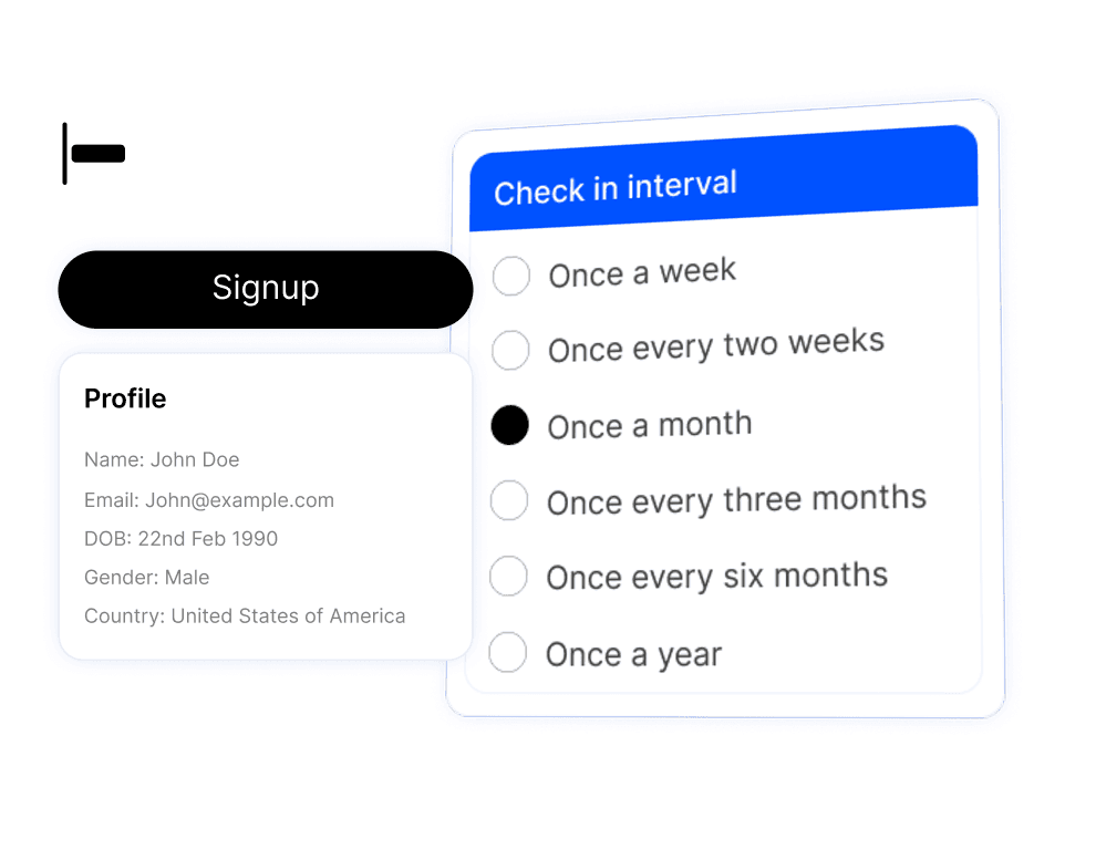 image of onbaording and profile creation
